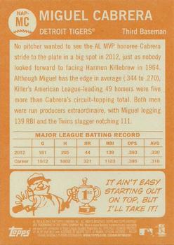 2013 Topps Heritage - New Age Performers #NAP-MC Miguel Cabrera Back