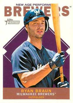2013 Topps Heritage - New Age Performers #NAP-RB Ryan Braun Front