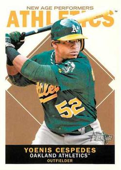 2013 Topps Heritage - New Age Performers #NAP-YC Yoenis Cespedes Front