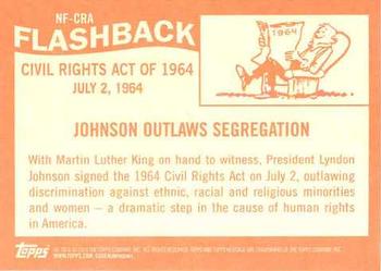 2013 Topps Heritage - News Flashbacks #NF-CRA Civil Rights of 1964 Back