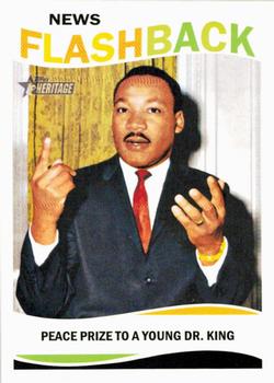 2013 Topps Heritage - News Flashbacks #NF-MLK Peace Prize to a Young Dr. King Front