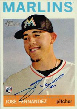2013 Topps Heritage - Real One Autographs #ROA-JF Jose Fernandez Front