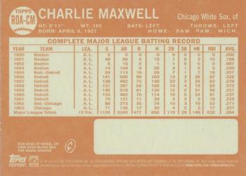 2013 Topps Heritage - Real One Autographs #ROA-CM Charlie Maxwell Back
