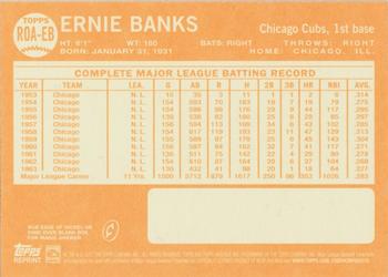 2013 Topps Heritage - Real One Autographs #ROA-EB Ernie Banks Back