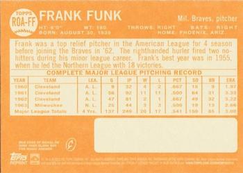 2013 Topps Heritage - Real One Autographs #ROA-FF Frank Funk Back