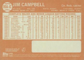 2013 Topps Heritage - Real One Autographs #ROA-JC Jim Campbell Back