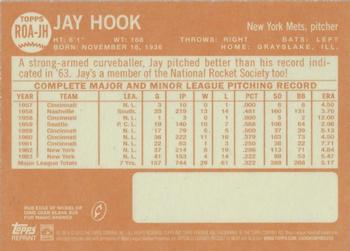 2013 Topps Heritage - Real One Autographs #ROA-JH Jay Hook Back