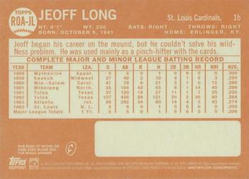 2013 Topps Heritage - Real One Autographs #ROA-JL Jeoff Long Back