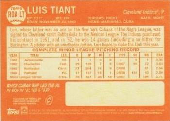 2013 Topps Heritage - Real One Autographs #ROA-LT Luis Tiant Back