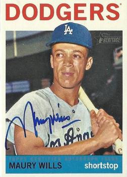 2013 Topps Heritage - Real One Autographs #ROA-MW Maury Wills Front