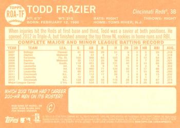 2013 Topps Heritage - Real One Autographs #ROA-TF Todd Frazier Back