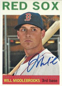 2013 Topps Heritage - Real One Autographs #ROA-WMI Will Middlebrooks Front