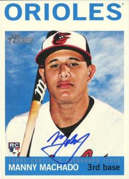 2013 Topps Heritage - Real One Autographs #ROA-MM Manny Machado Front