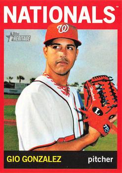 2013 Topps Heritage - Red Border #454 Gio Gonzalez Front