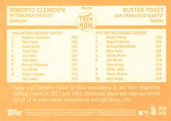 2013 Topps Heritage - Then and Now #TN-CP Roberto Clemente / Buster Posey Back