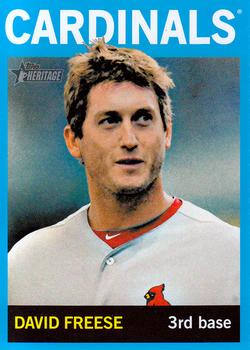 2013 Topps Heritage - Blue Border #160 David Freese Front