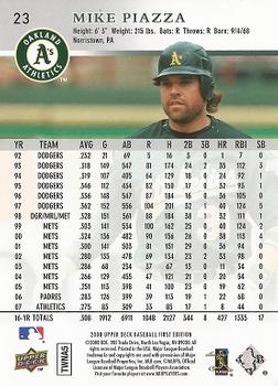 2008 Upper Deck First Edition #23 Mike Piazza Back