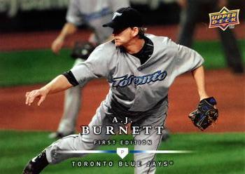 2008 Upper Deck First Edition #27 A.J. Burnett Front