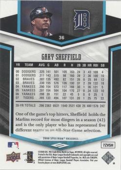 2008 Upper Deck Spectrum #36 Gary Sheffield Back