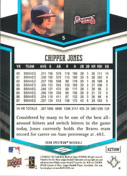 2008 Upper Deck Spectrum #5 Chipper Jones Back