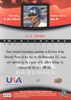 2008 Upper Deck USA Baseball Box Set #37 L.J. Hoes Back