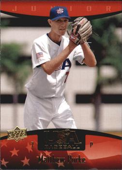 2008 Upper Deck USA Baseball Box Set #45 Matthew Purke Front