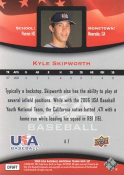 2008 Upper Deck USA Baseball Box Set #47 Kyle Skipworth Back