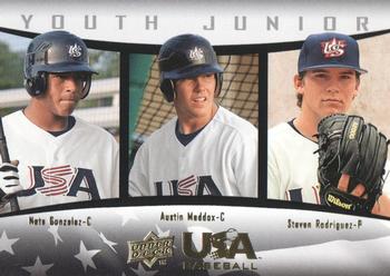 2008 Upper Deck USA Baseball Box Set #59 Nate Gonzalez / Austin Maddox / Steven Rodriguez Front