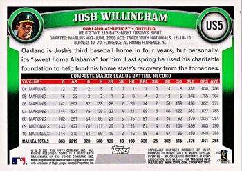 2011 Topps Update - Target Red Border #US5 Josh Willingham Back