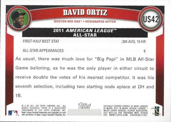 2011 Topps Update - Target Red Border #US42 David Ortiz Back