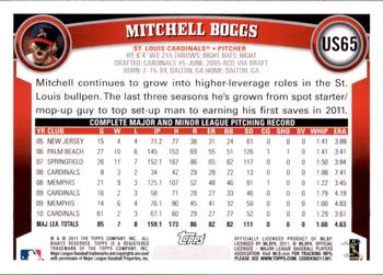 2011 Topps Update - Target Red Border #US65 Mitchell Boggs Back