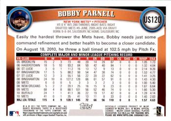 2011 Topps Update - Target Red Border #US120 Bobby Parnell Back