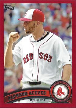 2011 Topps Update - Target Red Border #US122 Alfredo Aceves Front