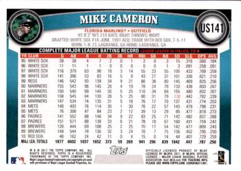 2011 Topps Update - Target Red Border #US141 Mike Cameron Back