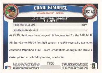 2011 Topps Update - Target Red Border #US143 Craig Kimbrel Back