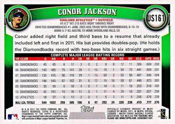 2011 Topps Update - Target Red Border #US161 Conor Jackson Back