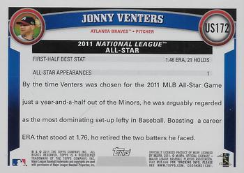 2011 Topps Update - Target Red Border #US172 Jonny Venters Back