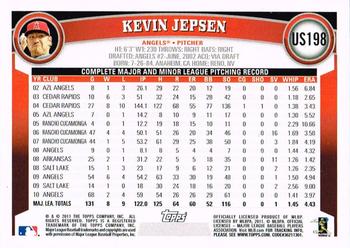 2011 Topps Update - Target Red Border #US198 Kevin Jepsen Back