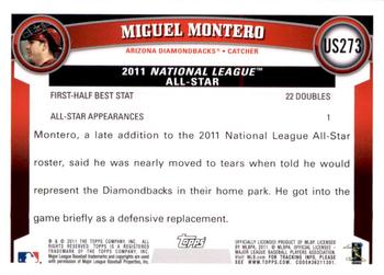 2011 Topps Update - Target Red Border #US273 Miguel Montero Back