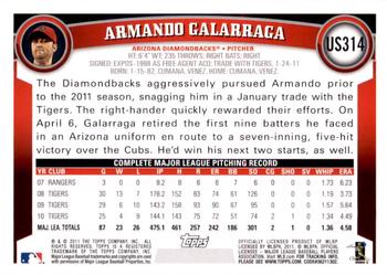 2011 Topps Update - Target Red Border #US314 Armando Galarraga Back