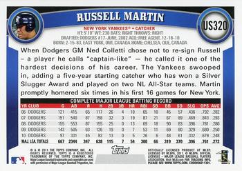2011 Topps Update - Target Red Border #US320 Russell Martin Back