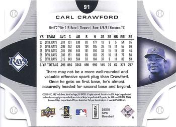 2008 SPx #91 Carl Crawford Back