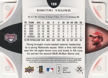 2008 SPx #100 Dmitri Young Back