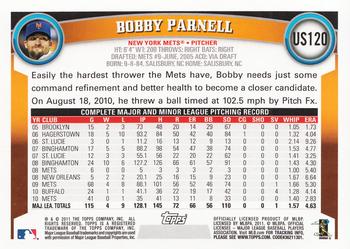 2011 Topps Update - Walmart Blue Border #US120 Bobby Parnell Back