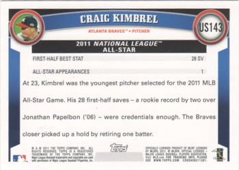 2011 Topps Update - Walmart Blue Border #US143 Craig Kimbrel Back
