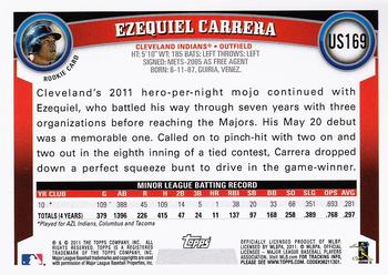 2011 Topps Update - Walmart Blue Border #US169 Ezequiel Carrera Back