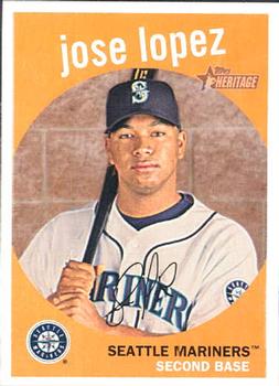 2008 Topps Heritage #33 Jose Lopez Front