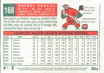 2008 Topps Heritage #168 Rafael Furcal Back
