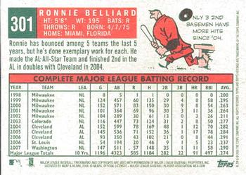 2008 Topps Heritage #301 Ronnie Belliard Back