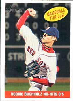 2008 Topps Heritage #369 Rookie Buchholz No-Hits O's Front
